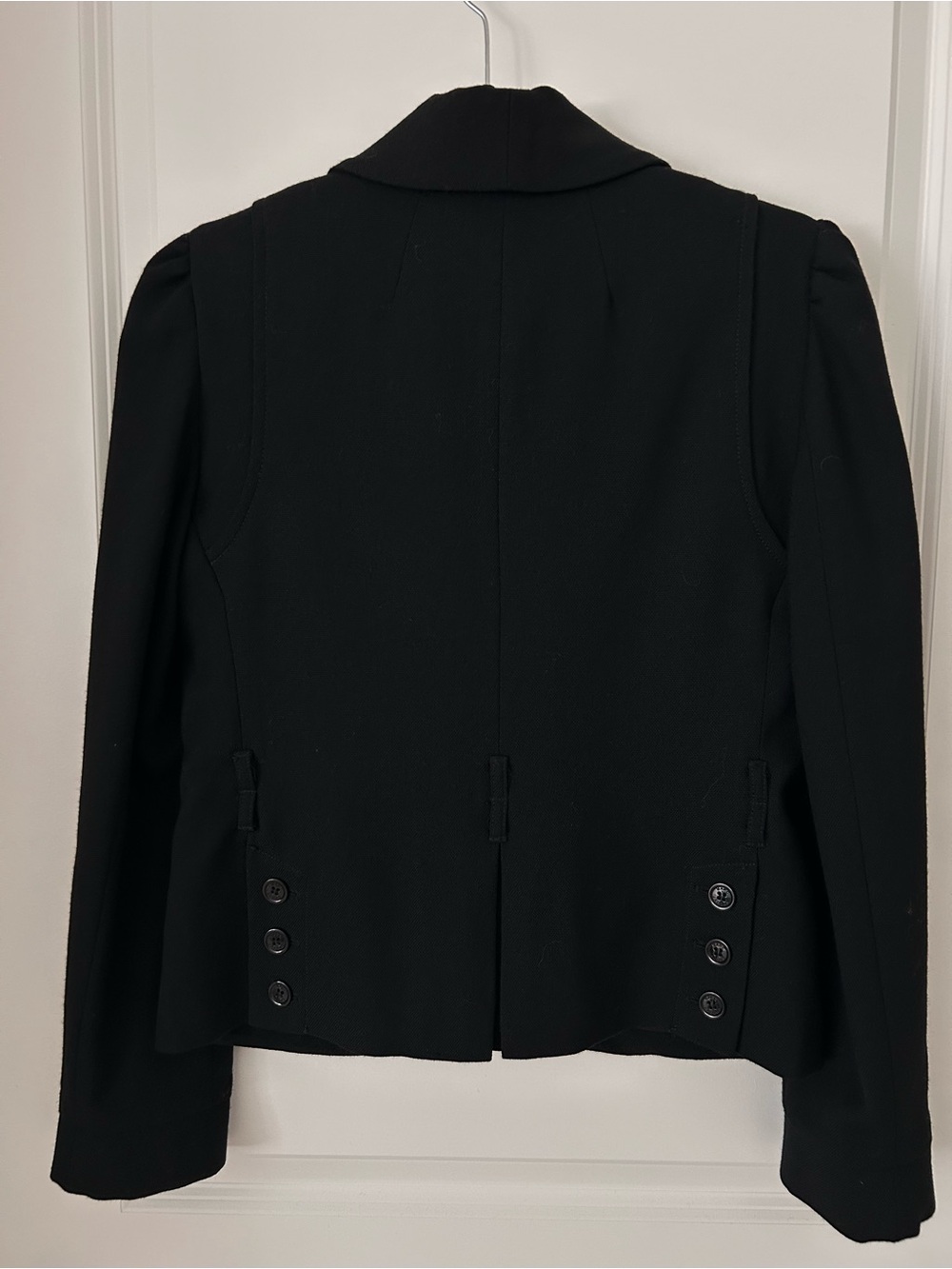 Vintage Marc Jacobs Black 100% Wool Blazer Jacket Owl Belt 6 Early 2000s Y2K - Picture 9 of 15